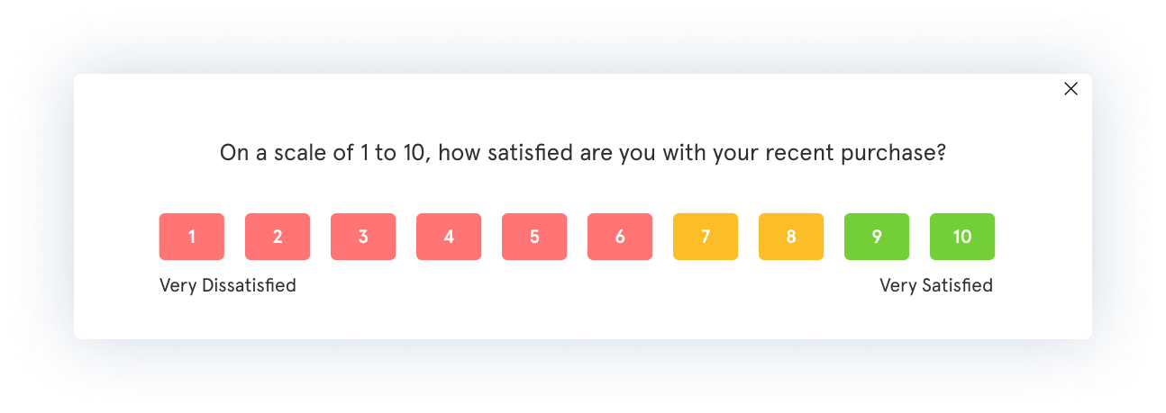 1 to 10 Rating Scale Surveys collect feedback at different touchpoints
