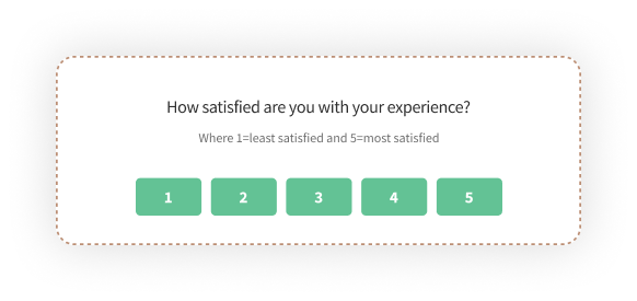 1 to 5 numerical rating scale