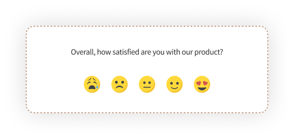 1 to 5 product rating scale question