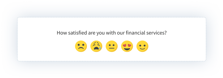 1 to 5 rating questions for Financial Services