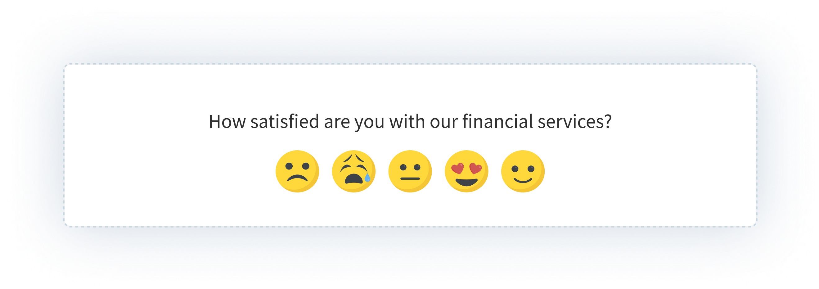 1 to 5 rating questions for Financial Services