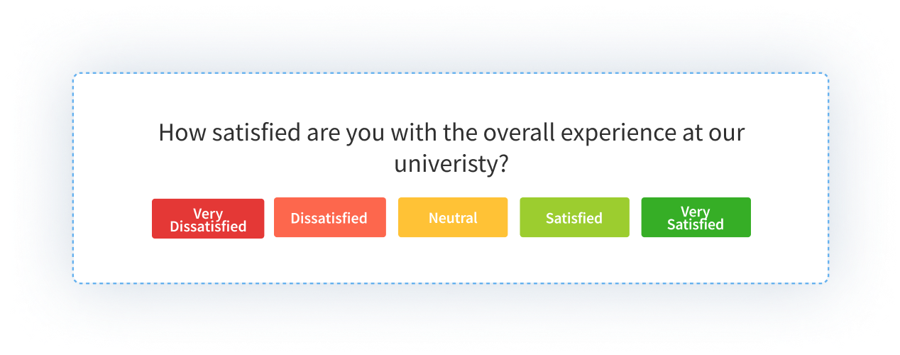 1 to 5 rating survey for education sector