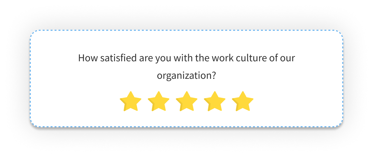 1 to 5 rating survey for employee satisfaction