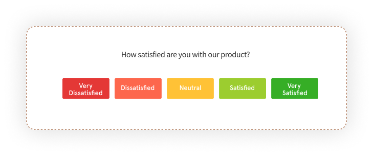 1 to 5 satisfaction scale