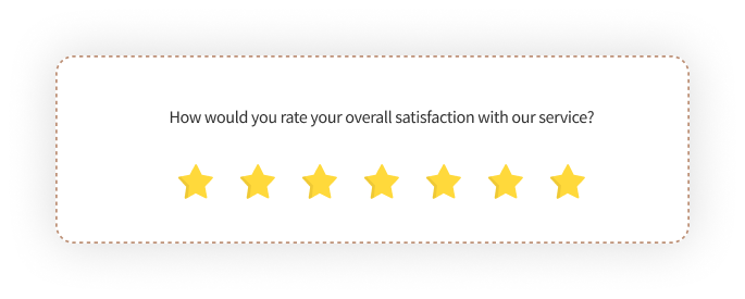 1 to 7 star rating scale surveys