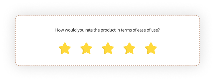 5-star surveys Product Feedback