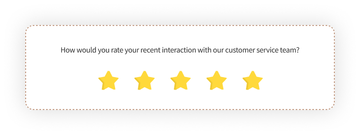 5-star surveys Support Feedback