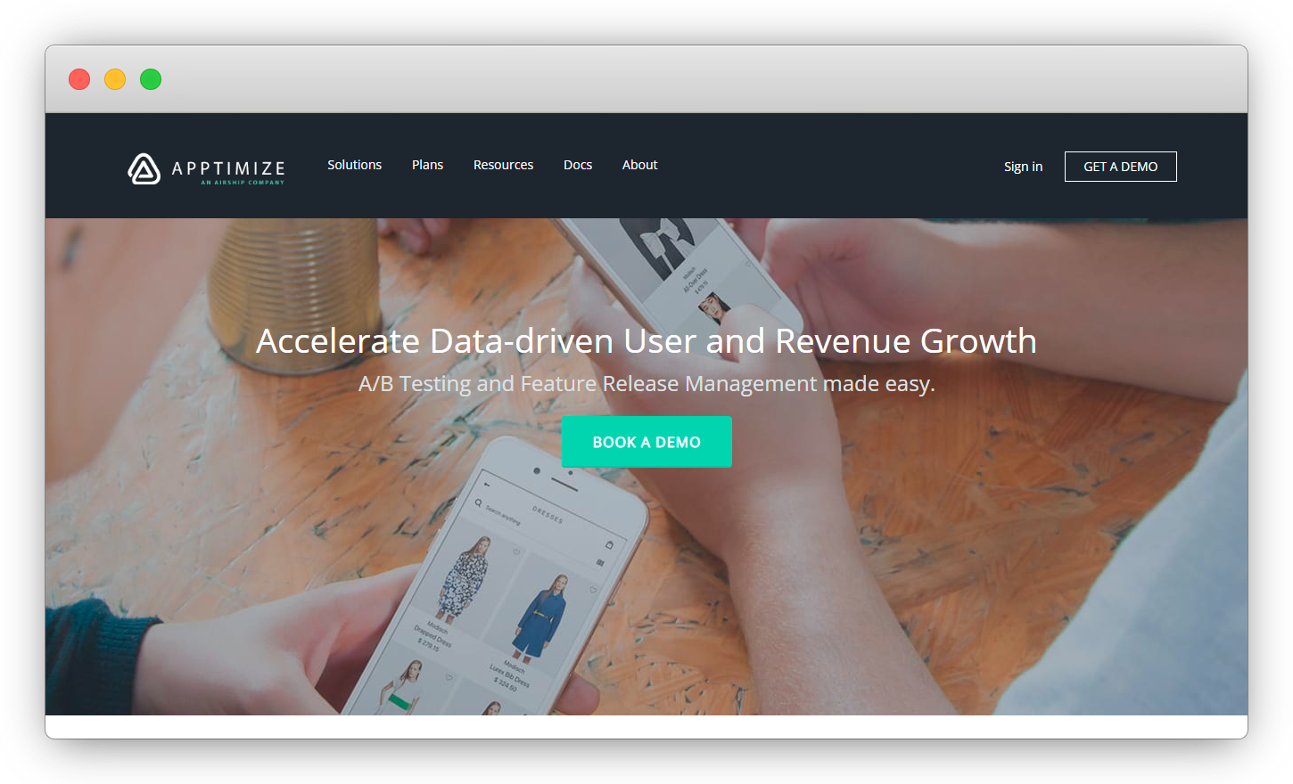 Apptimize, a Feature Flagging software and Product Management tool