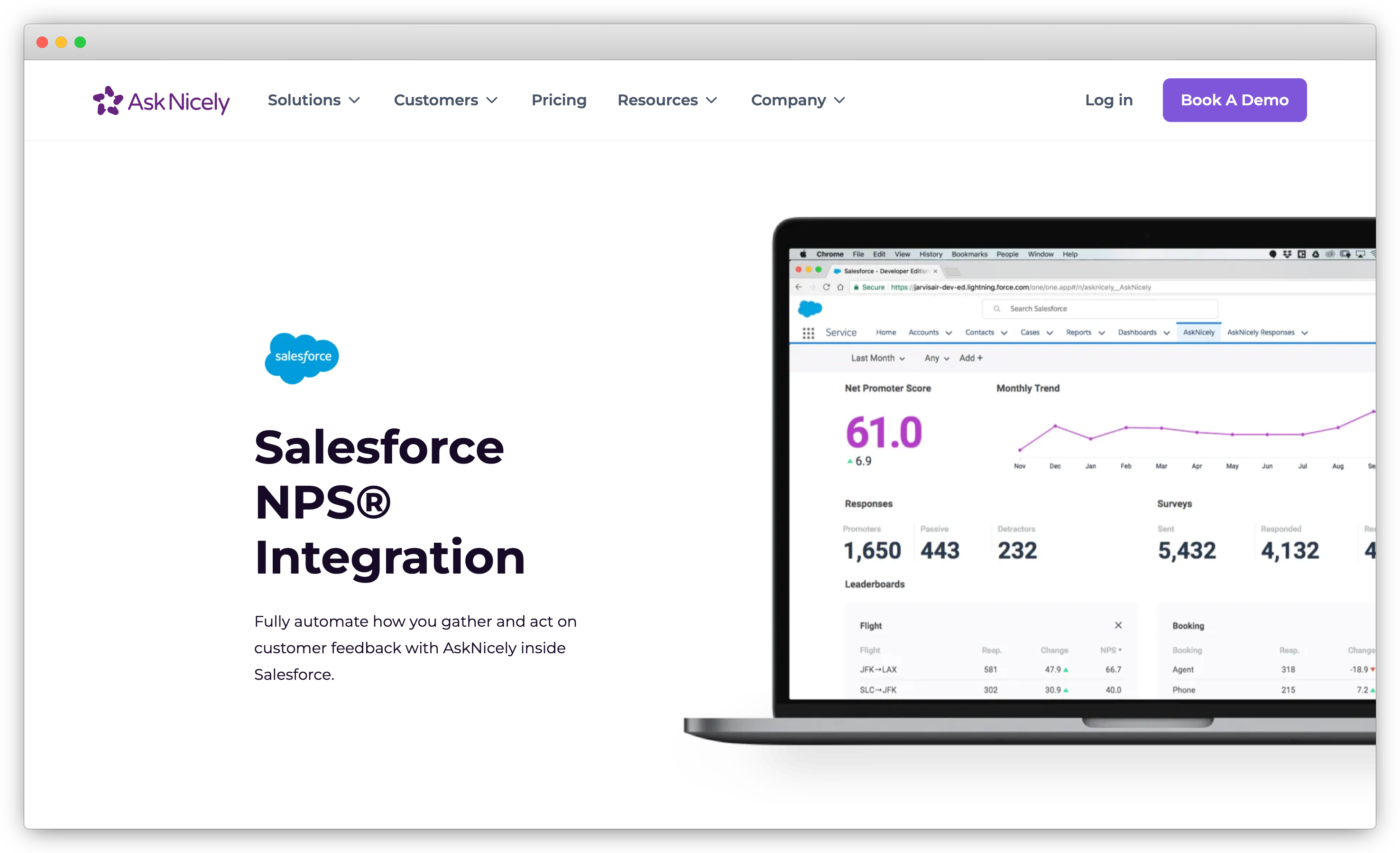 AskNicely broswerframe img salesforce survey tool