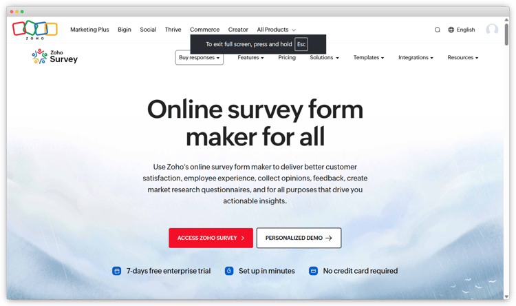 Best Customer Feedback Software - Zoho Survey