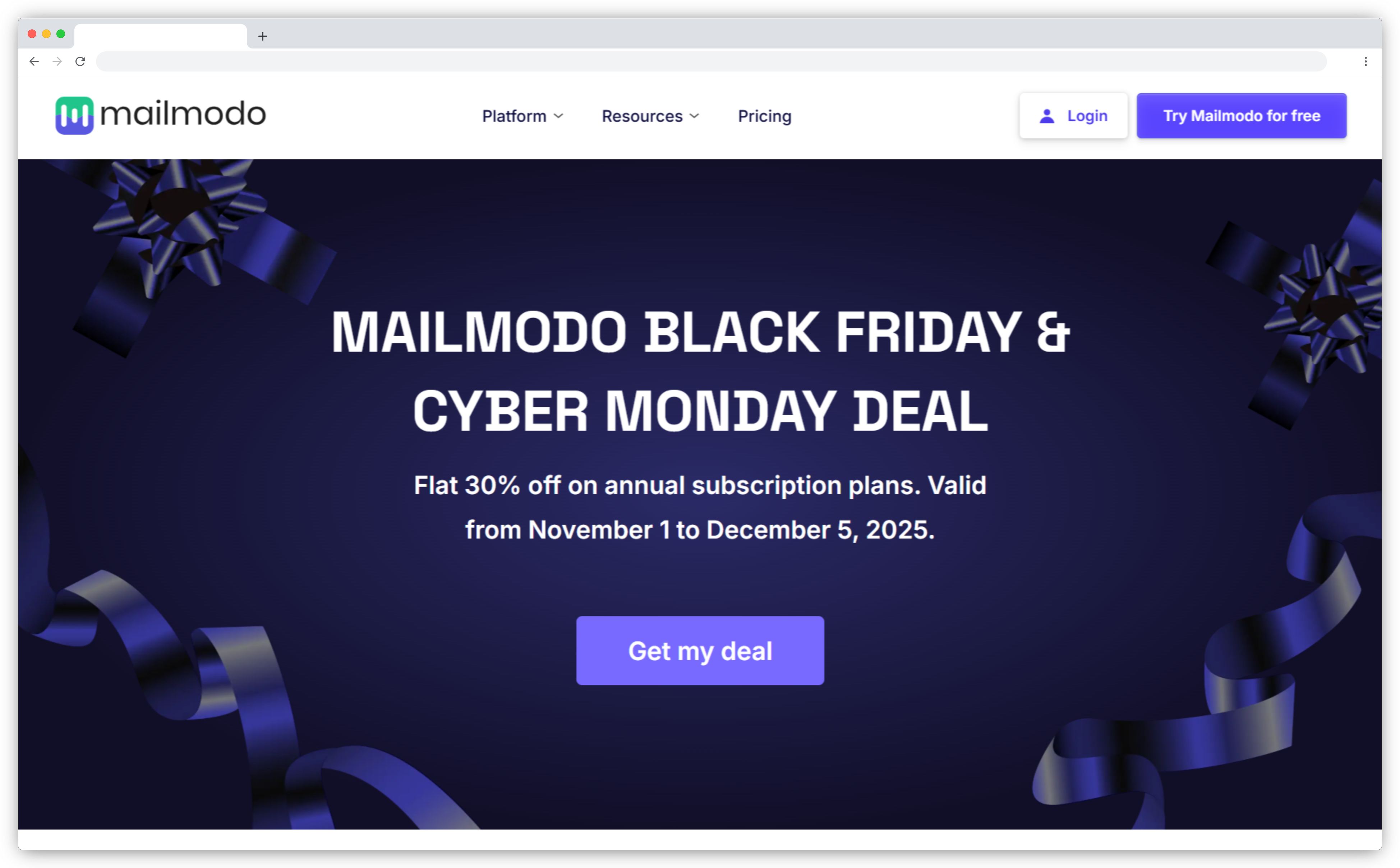 Black friday Deals for SaaS - Mailmodo