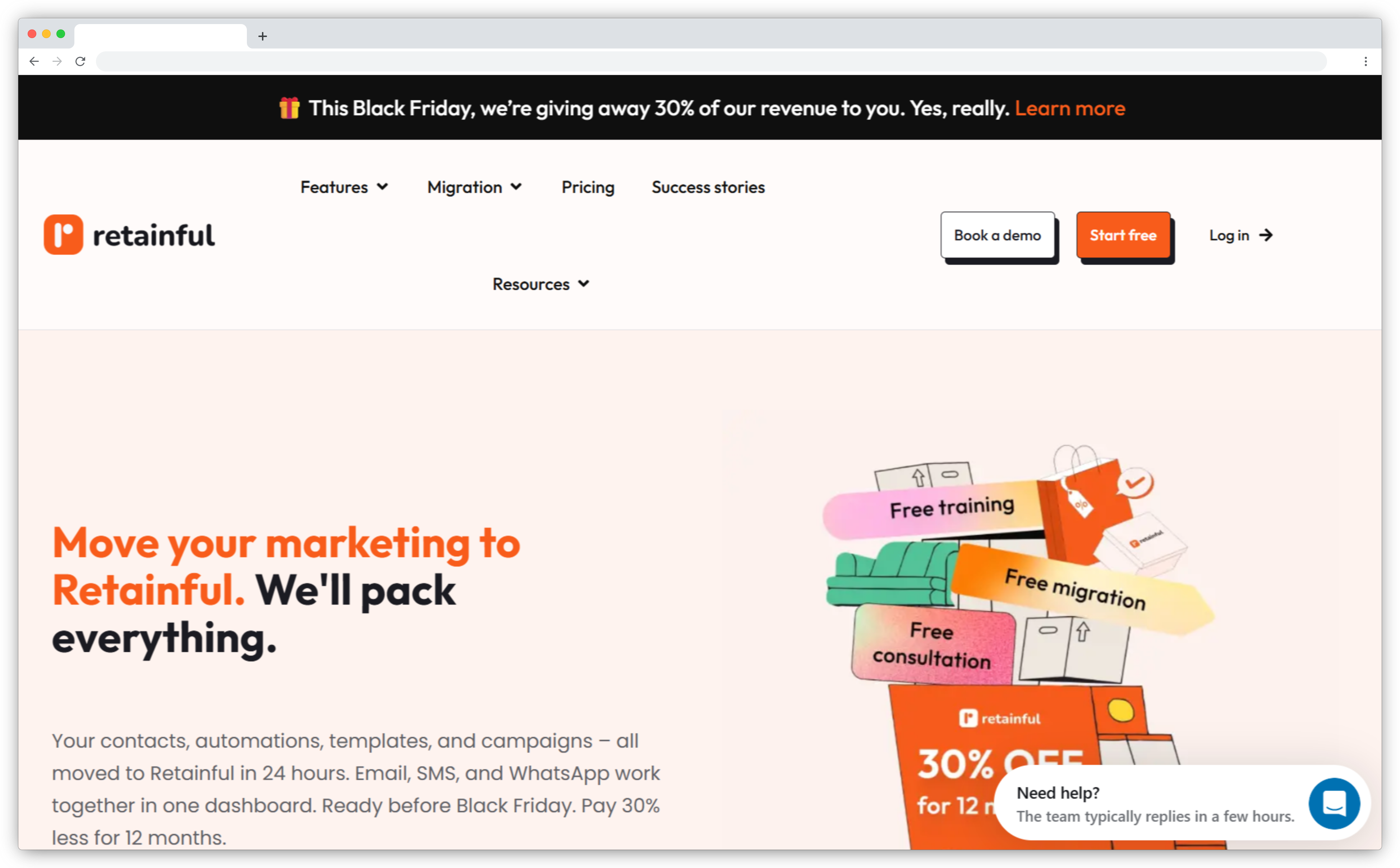 Black friday Deals for SaaS - Retainful