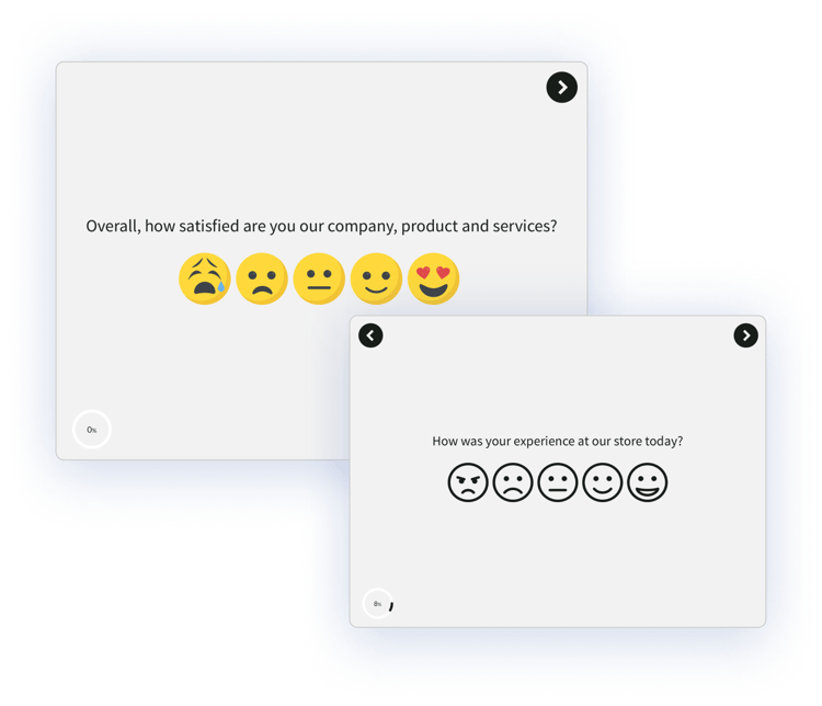 CSAT Smiley Rating Survey Question