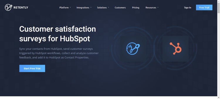 survey tools for Hubspot retently