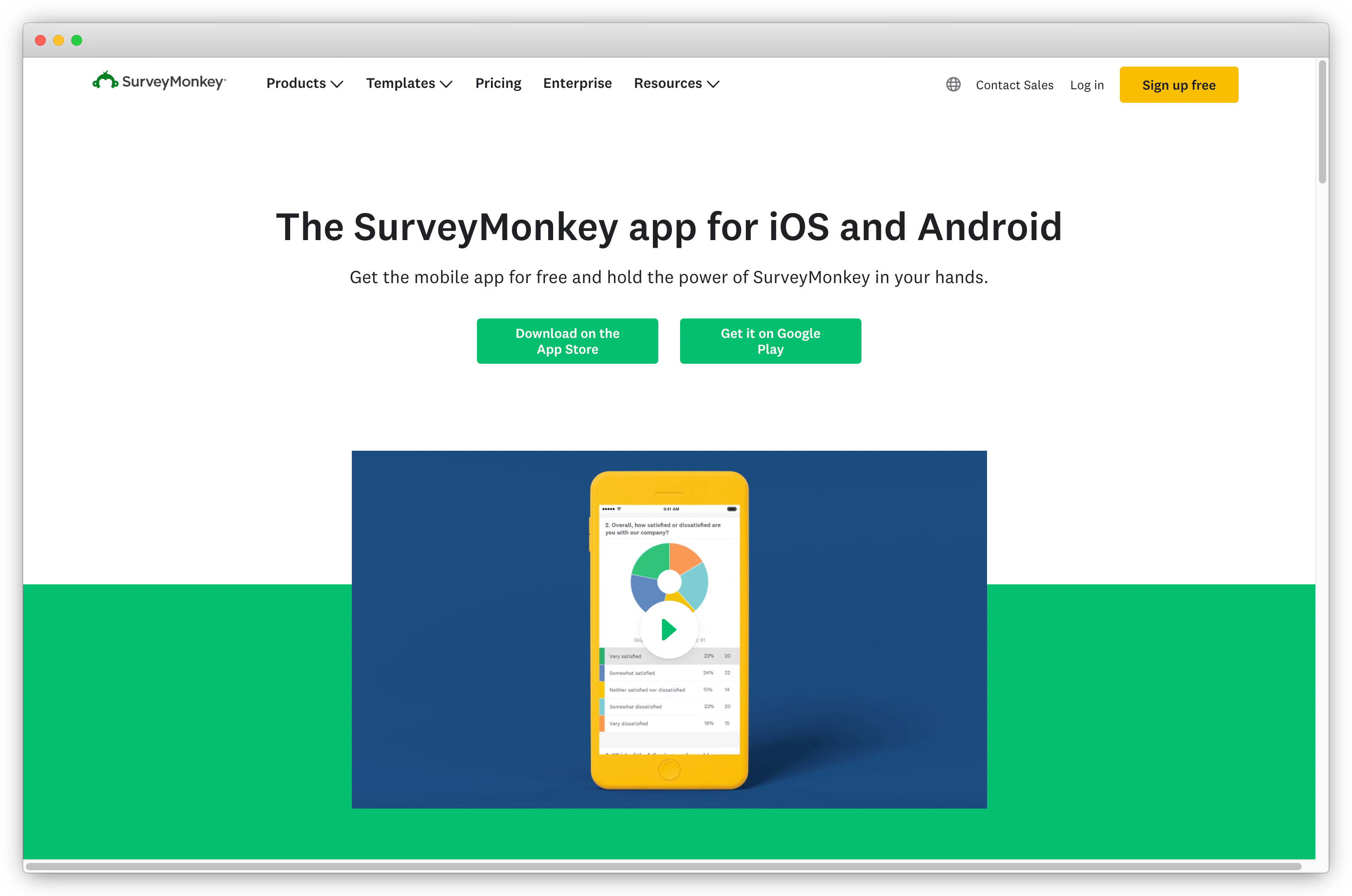 Best app for survey - SurveyMonkey 
