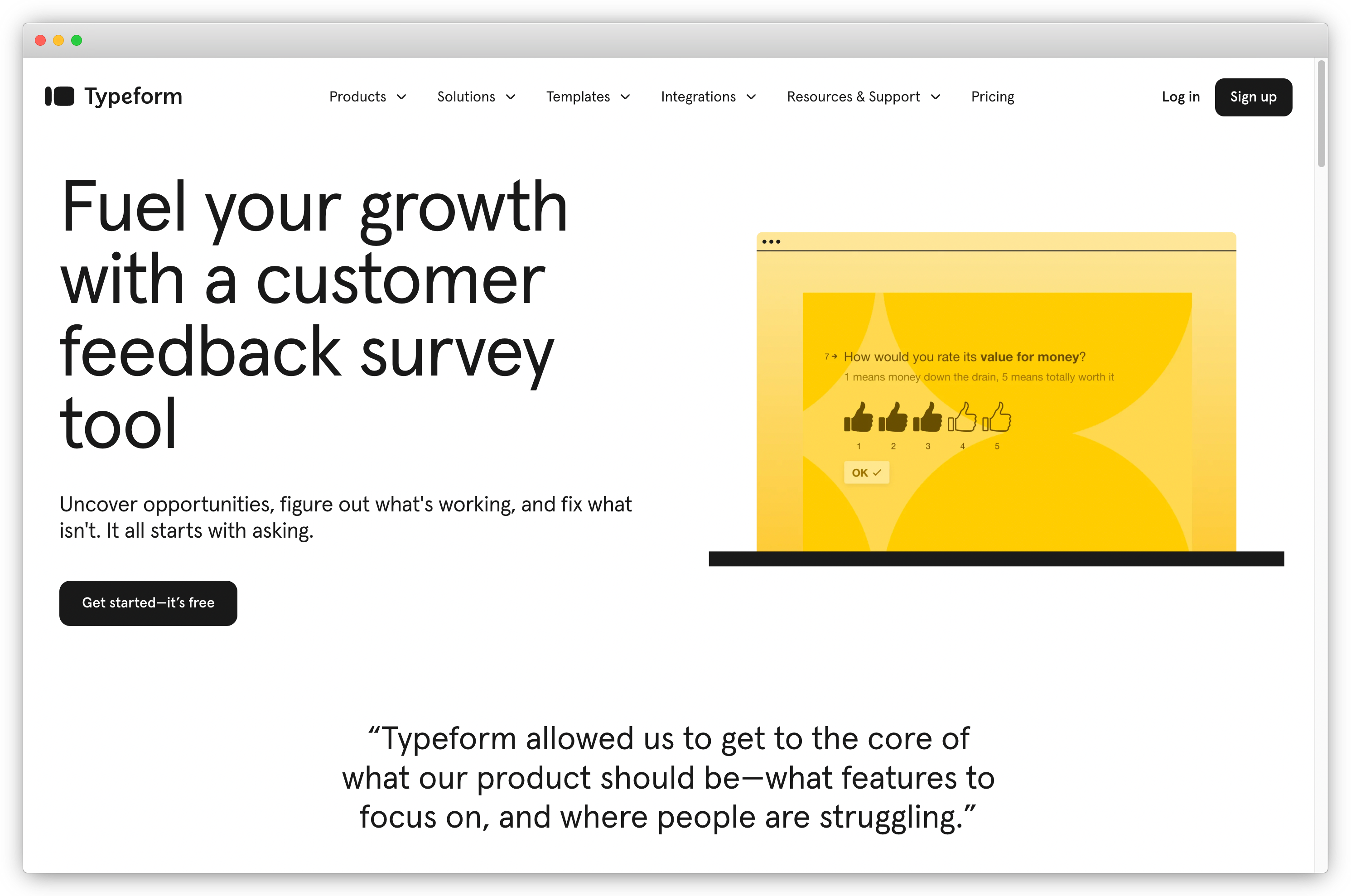 Free Customer Feedback Tools - Typeform