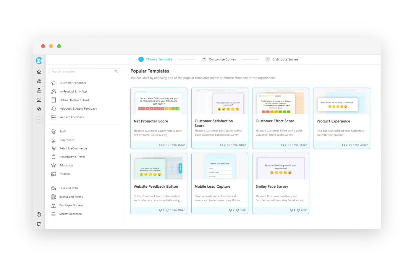 Create Email Survey Zonka Feedback Templates