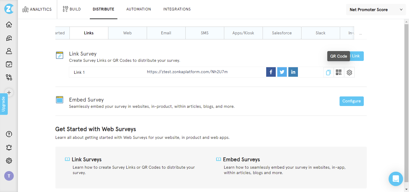 Create and distribute QR code surveys with Zonka Feedback