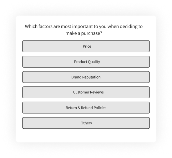 Customer Experience Survey Question on Exit Intent