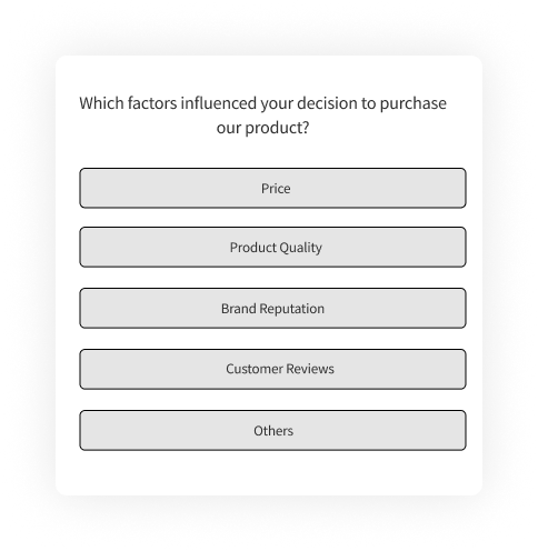 Customer Onboarding Surveys Purchase Intent Question