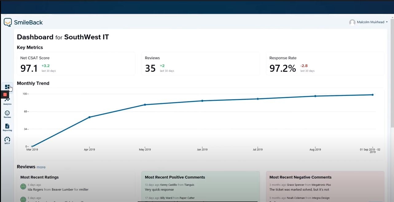 Customer Satisfaction Tool SmileBack