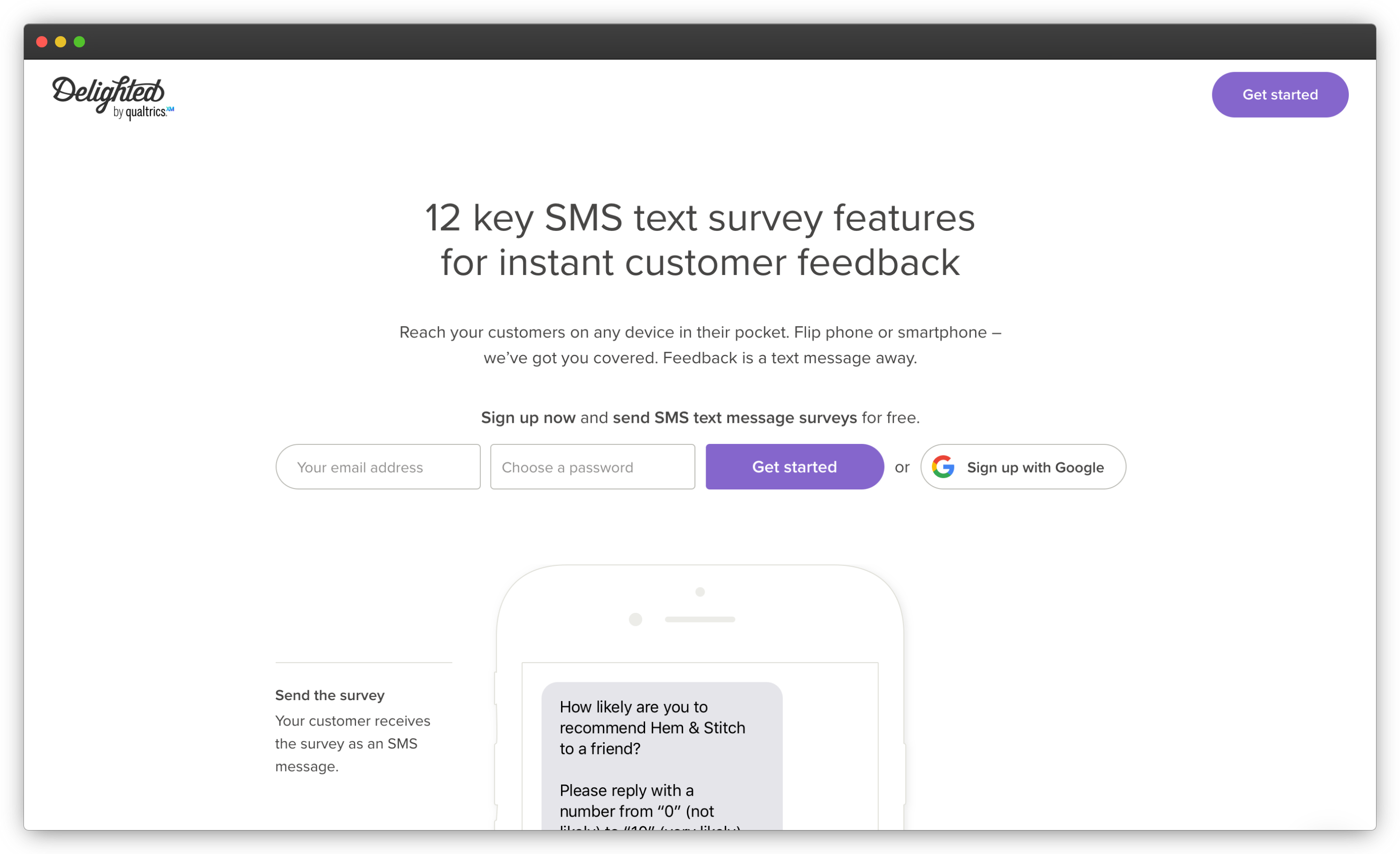 Delighted SMS Surveys