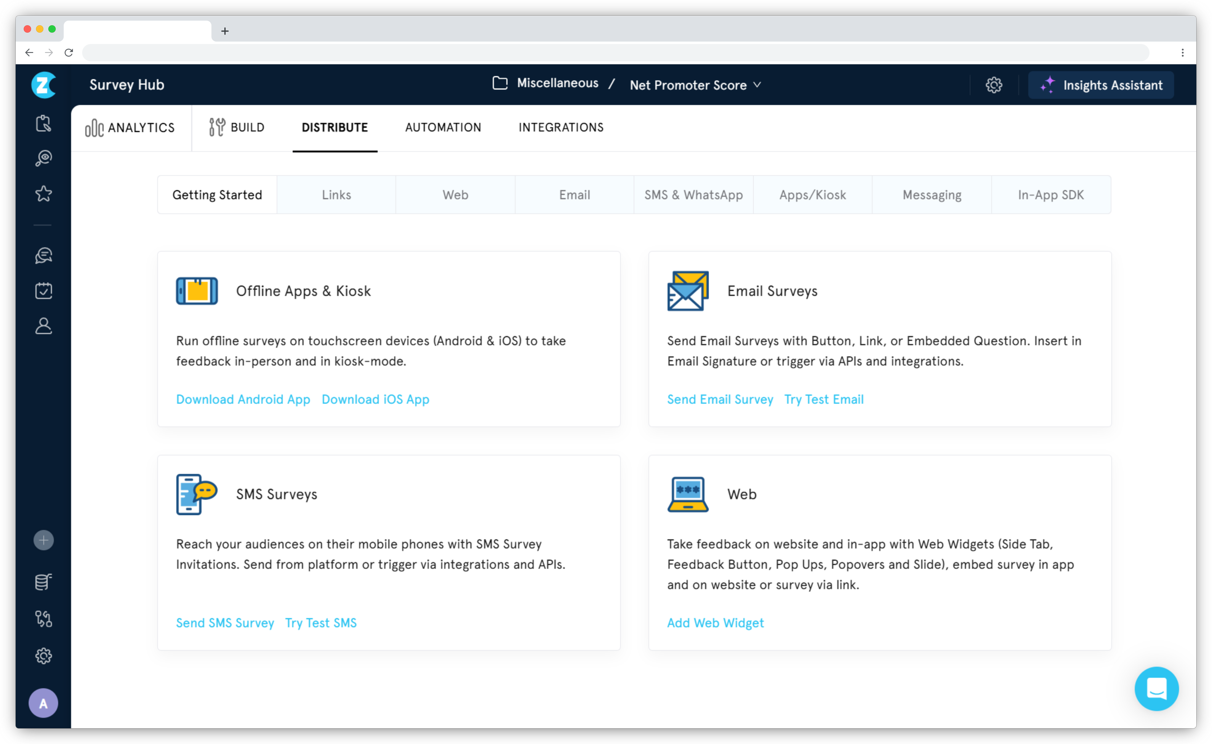 Delighted alternatives - Zonka Feedback survey channels