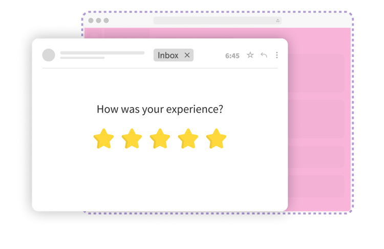 Email Survey Star rating Question