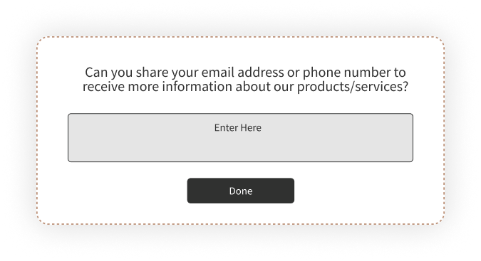 Exit intent survey question on lead generation