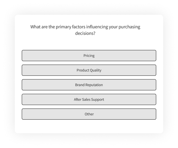 Field Surveys Market Research Question