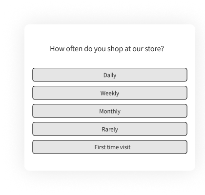 Field Surveys Retail experience survey question