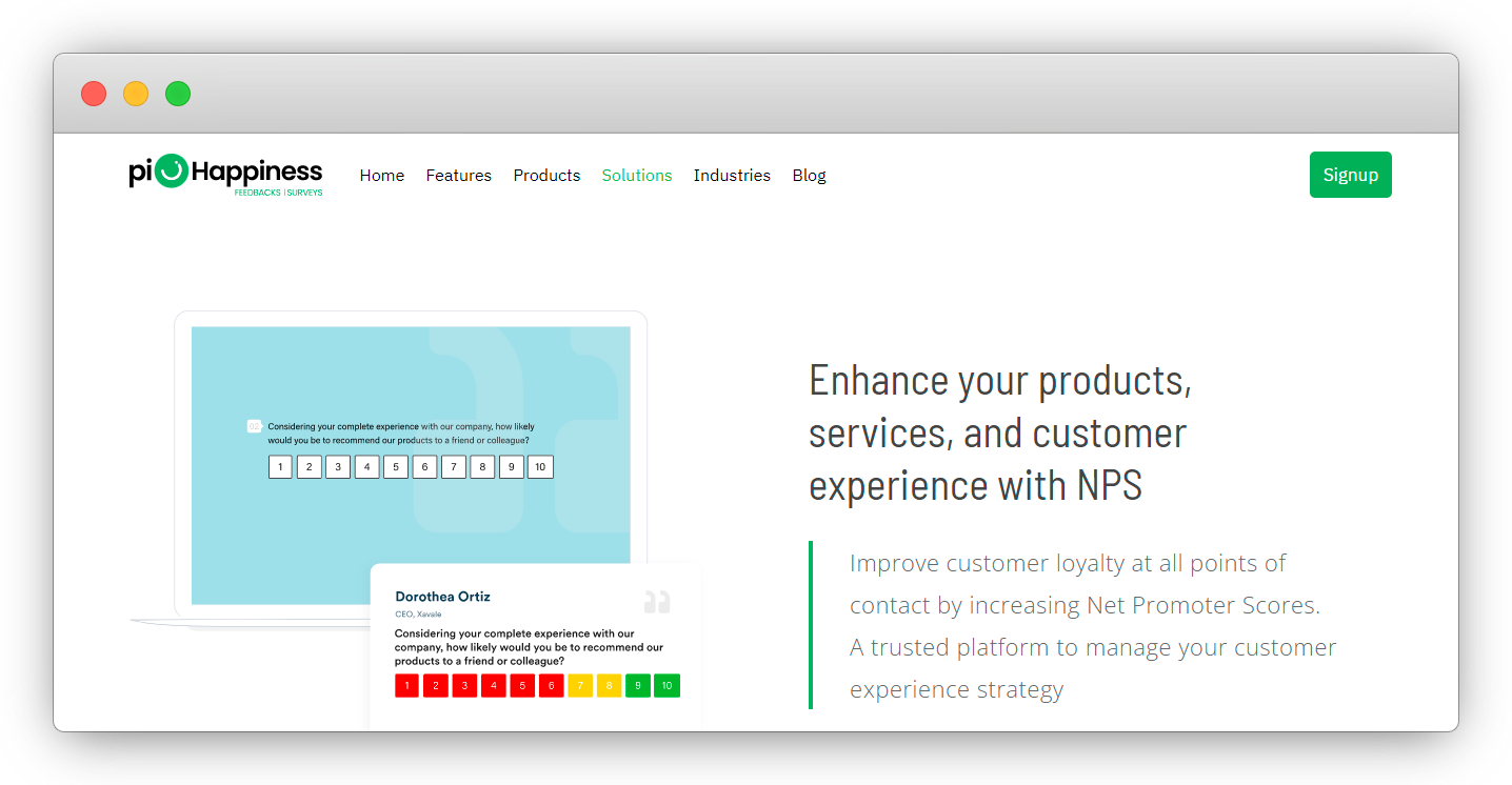 piHappiness NPS tool