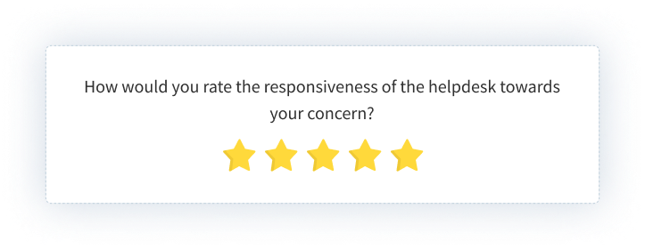 Helpdesk Survey Questions Rating scale