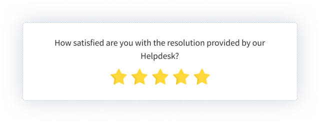 Helpdesk survey questions on Customer Satisfaction