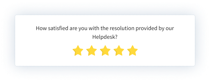 Helpdesk survey questions on Customer Satisfaction