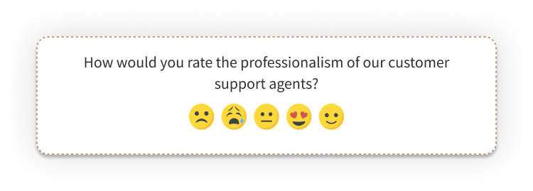 Helpdesk survey questions professionalism of Support Agent