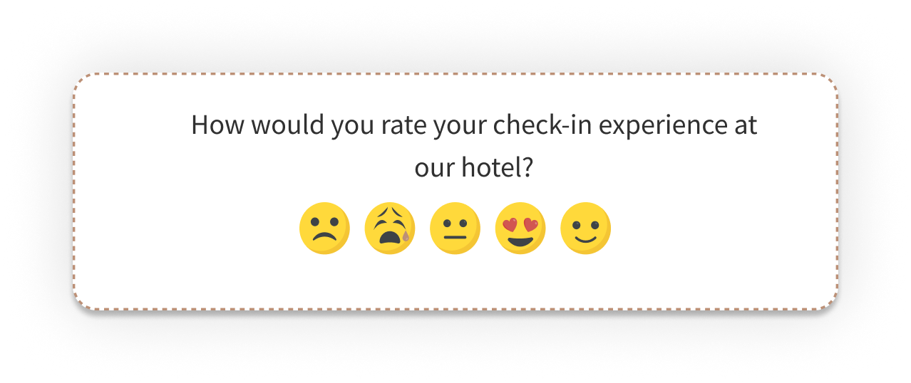 Hotel Survey Question Examples for Check-in Feedback