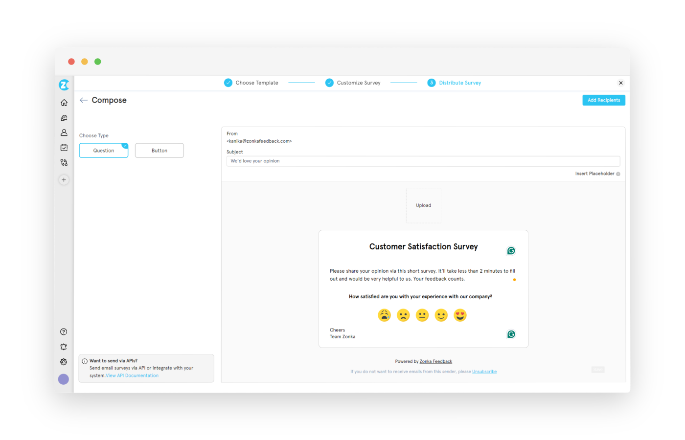 How to create email surveys - Zonka Feedback Personalization