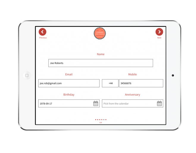 Customer Details Form - Restaurant Feedback App