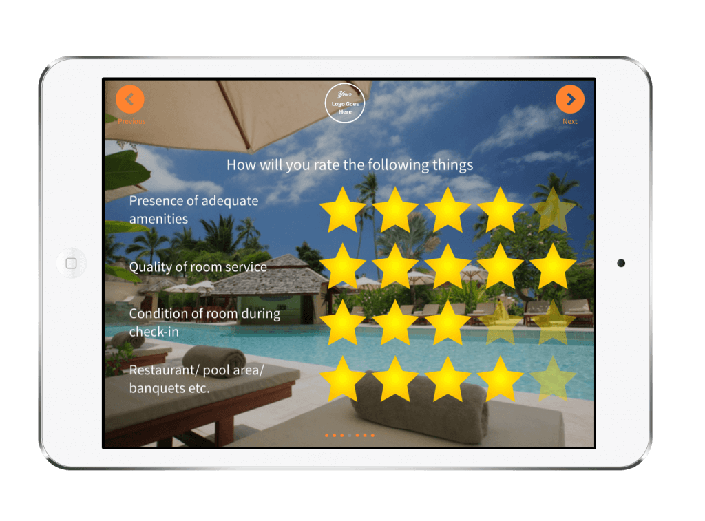 Monitor Customer Satisfaction with Rating Question - Hotel Feedback App