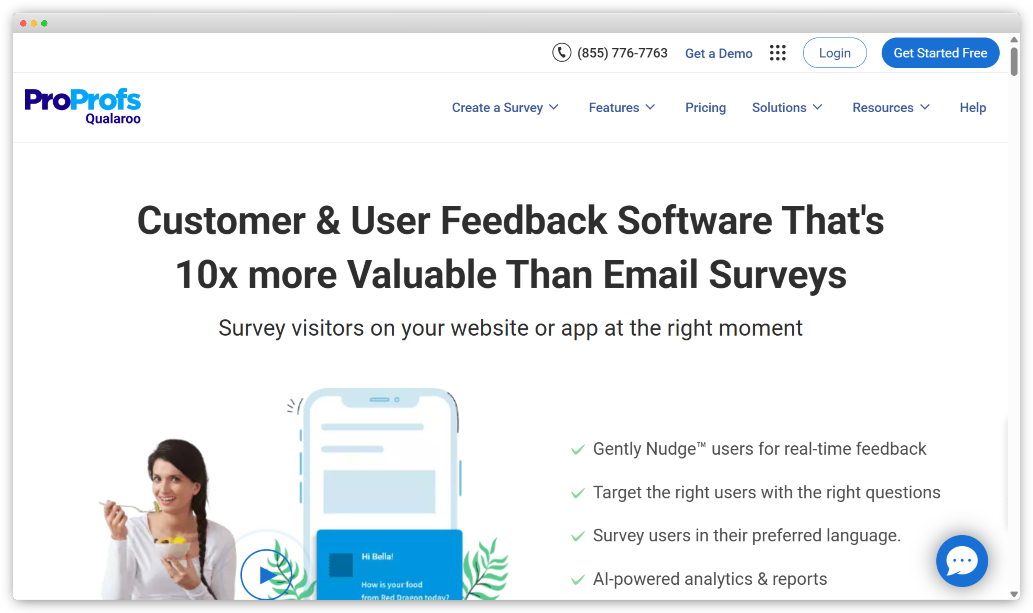 In-app survey Tools Qualaroo
