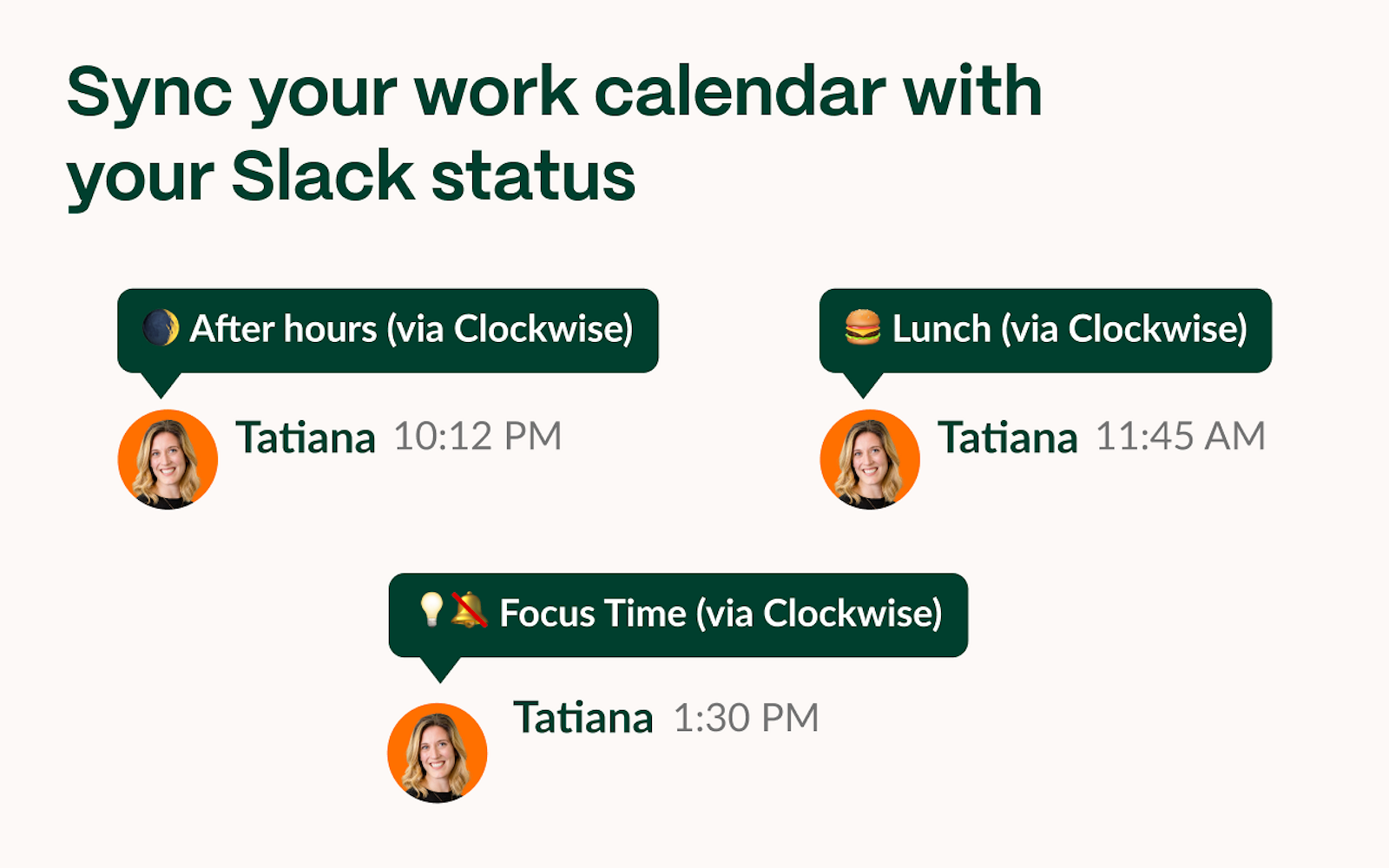 Integrations with Slack Clockwise