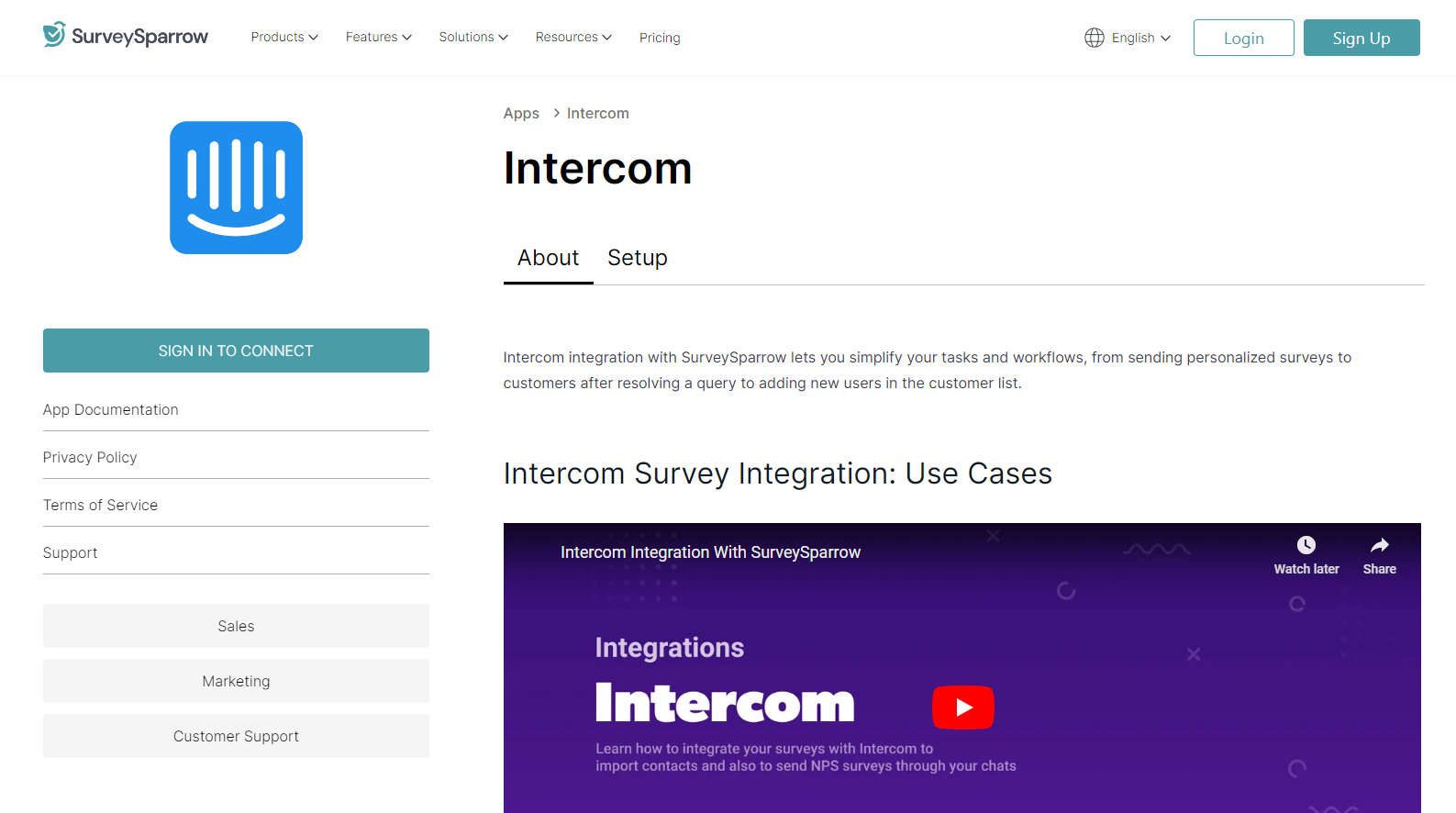 Intercom Tools SurveySparrow