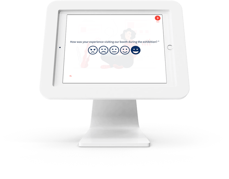 smiley face survey kiosk for Lead Capture 