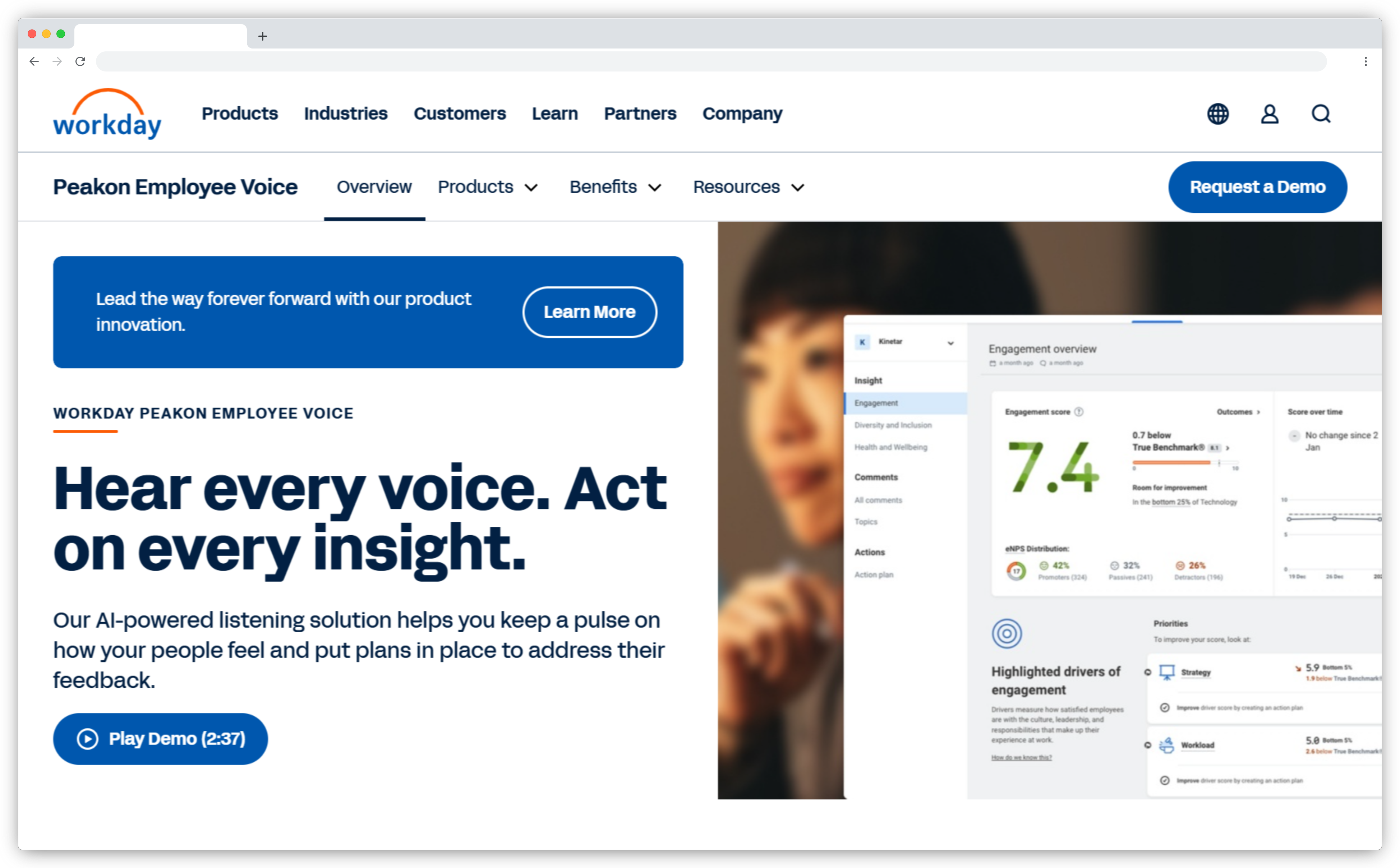 Medallia alternatives - Workday Peakon
