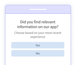 Mobile app Yes or No question