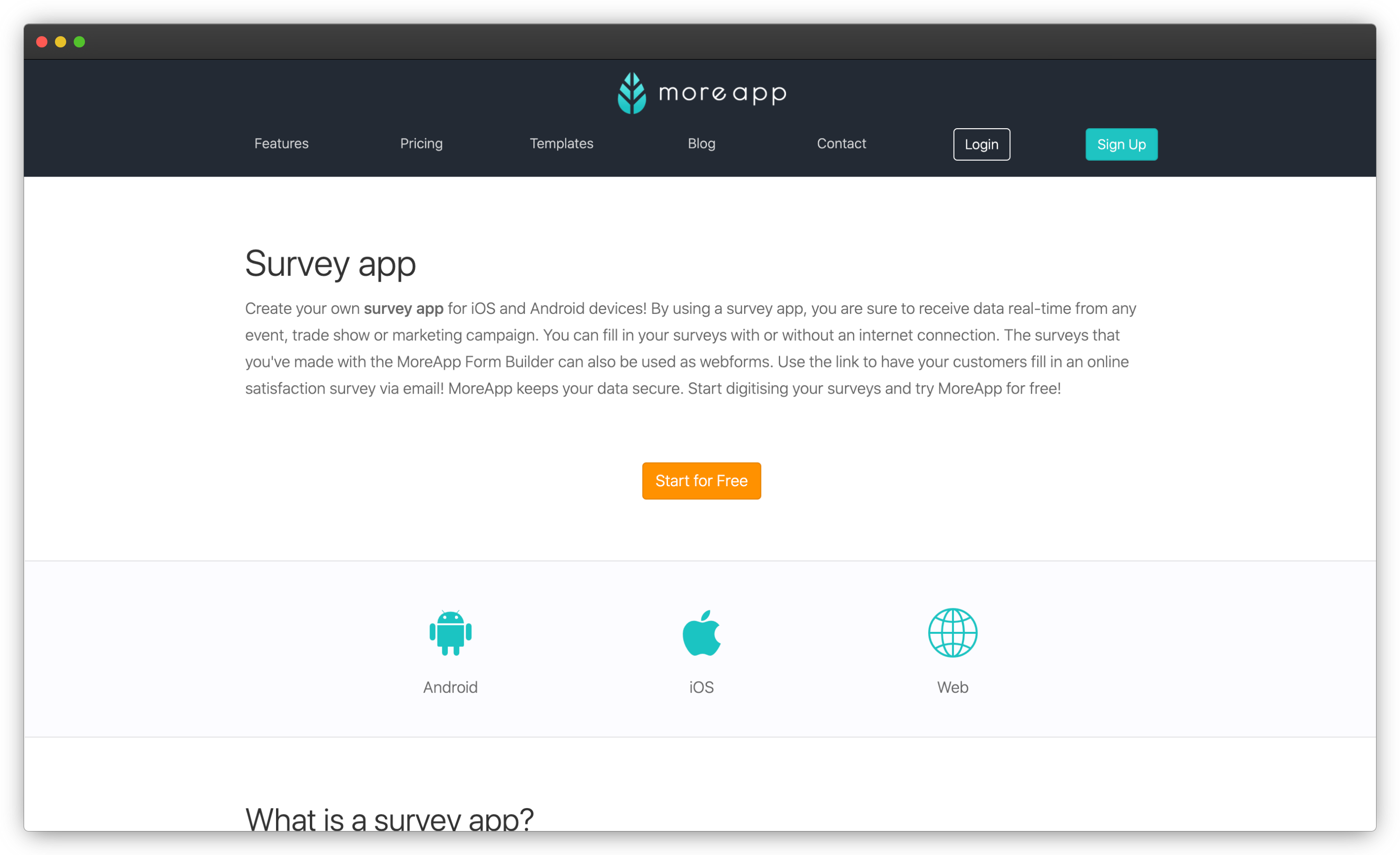best survey app for Android MoreApp 