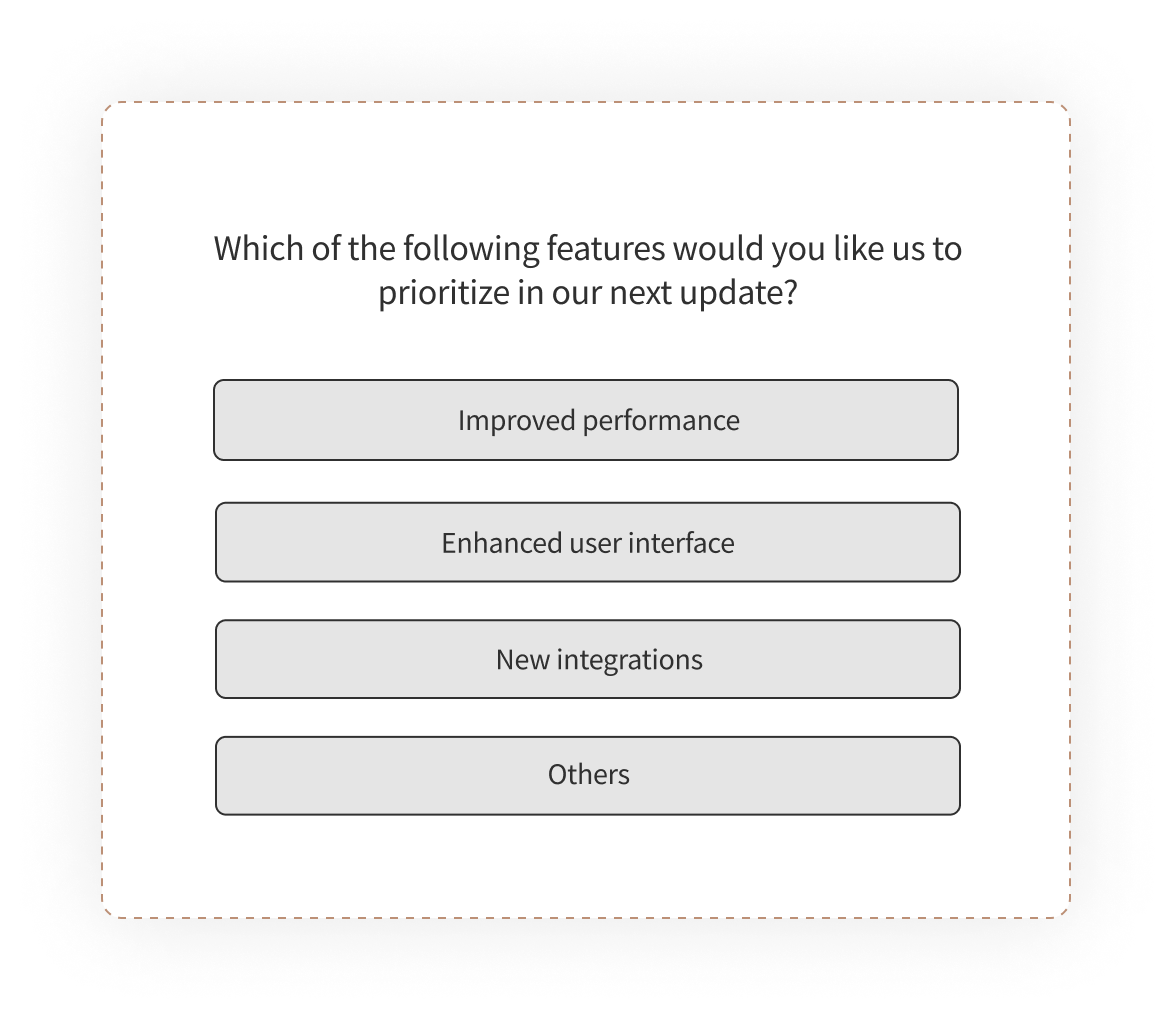 Multiple Choice Questions Examples - SaaS product