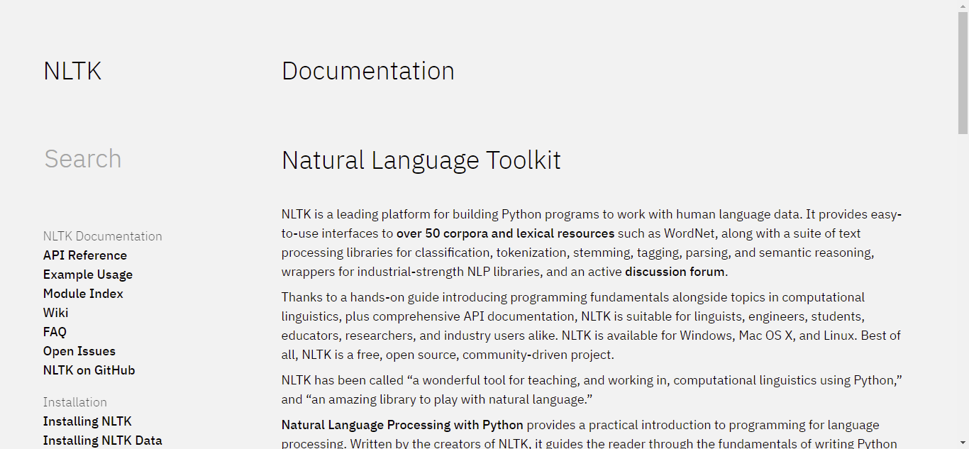 NLTK text analytics software