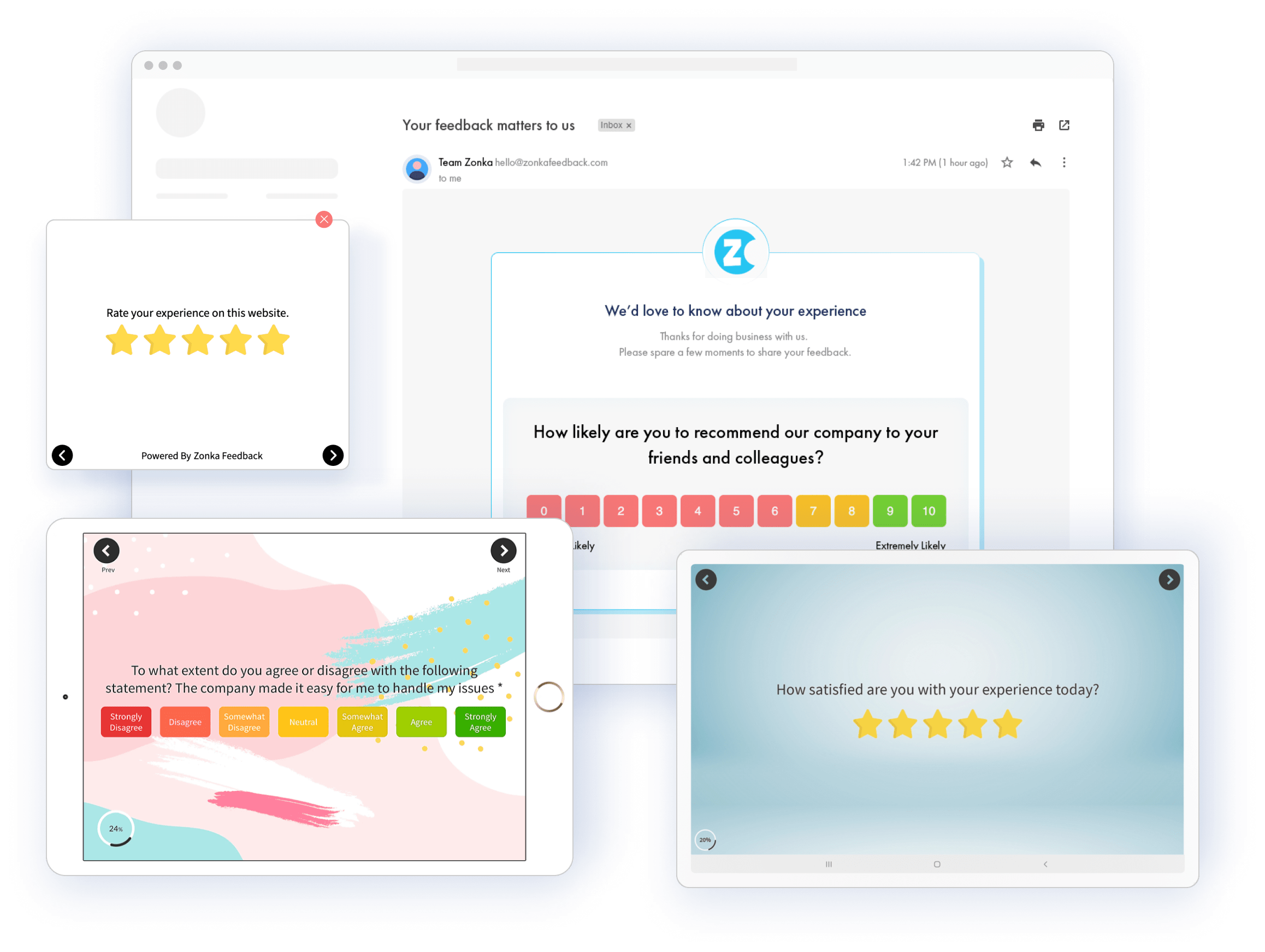NPS Desktop, CSAT, CES,Widget Tab hero image-min